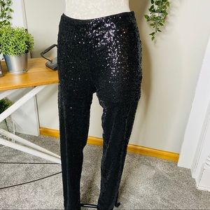 Black Sequin Pants
